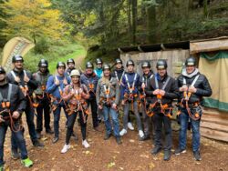 STEP Jahresausflug 2024: Vorbereitung für die Zipline in Triberg